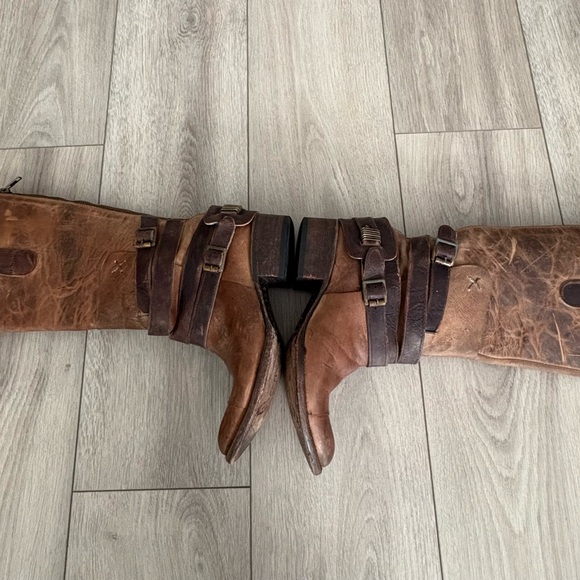 FREEBIRD By Steven Dakota Brown Leather Distressed Boots Size 8 - Picture 7 of 10